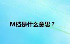 M档是什么意思？