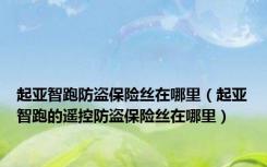 起亚智跑防盗保险丝在哪里（起亚智跑的遥控防盗保险丝在哪里）