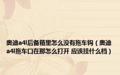 奥迪a4l后备箱里怎么没有拖车钩（奥迪a4l拖车口在那怎么打开 应该挂什么档）