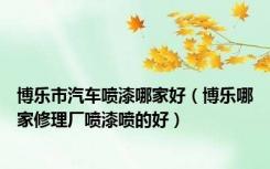 博乐市汽车喷漆哪家好（博乐哪家修理厂喷漆喷的好）
