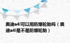 奥迪a4l可以用防爆轮胎吗（奥迪a4l是不是防爆轮胎）