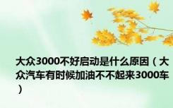 大众3000不好启动是什么原因（大众汽车有时候加油不不起来3000车）