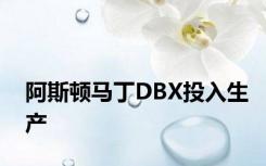 阿斯顿马丁DBX投入生产