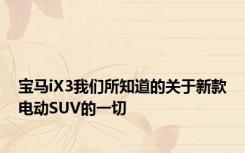 宝马iX3我们所知道的关于新款电动SUV的一切