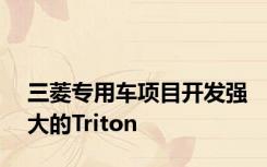 三菱专用车项目开发强大的Triton