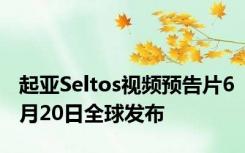 起亚Seltos视频预告片6月20日全球发布
