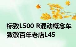 标致L500 R混动概念车致敬百年老店L45