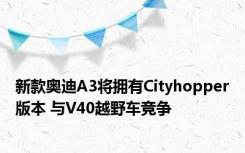 新款奥迪A3将拥有Cityhopper版本 与V40越野车竞争
