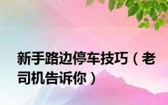 新手路边停车技巧（老司机告诉你）