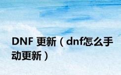 DNF 更新（dnf怎么手动更新）