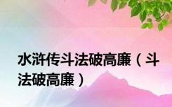水浒传斗法破高廉（斗法破高廉）