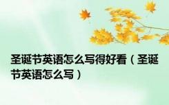圣诞节英语怎么写得好看（圣诞节英语怎么写）