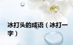 冰打头的成语（冰打一字）