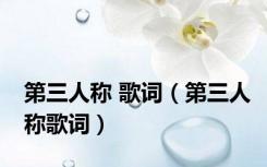 第三人称 歌词（第三人称歌词）