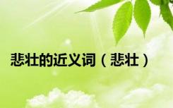 悲壮的近义词（悲壮）