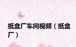 纸盒厂车间视频（纸盒厂）