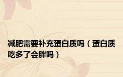 减肥需要补充蛋白质吗（蛋白质吃多了会胖吗）