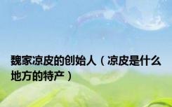 魏家凉皮的创始人（凉皮是什么地方的特产）
