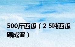 500斤西瓜（2 5吨西瓜碾成渣）