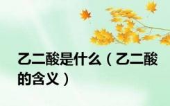 乙二酸是什么（乙二酸的含义）