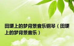 田埂上的梦背景音乐钢琴（田埂上的梦背景音乐）