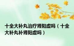 十全大补丸治疗肾阳虚吗（十全大补丸补肾阳虚吗）