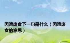 因噎废食下一句是什么（因噎废食的意思）