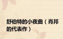 舒伯特的小夜曲（肖邦的代表作）