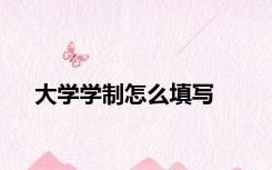 大学学制怎么填写