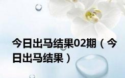 今日出马结果02期（今日出马结果）