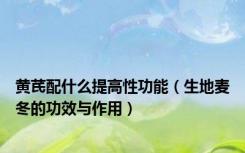 黄芪配什么提高性功能（生地麦冬的功效与作用）