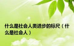 什么是社会人类进步的标尺（什么是社会人）
