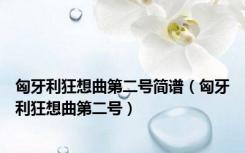 匈牙利狂想曲第二号简谱（匈牙利狂想曲第二号）
