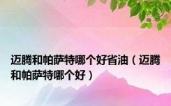 迈腾和帕萨特哪个好省油（迈腾和帕萨特哪个好）