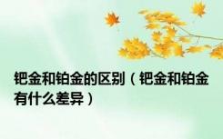 钯金和铂金的区别（钯金和铂金有什么差异）