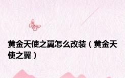 黄金天使之翼怎么改装（黄金天使之翼）