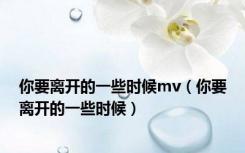 你要离开的一些时候mv（你要离开的一些时候）