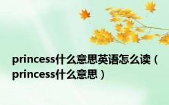 princess什么意思英语怎么读（princess什么意思）