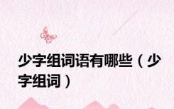 少字组词语有哪些（少字组词）
