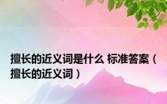 擅长的近义词是什么 标准答案（擅长的近义词）