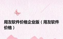 用友软件价格企业版（用友软件价格）