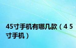 45寸手机有哪几款（4 5寸手机）