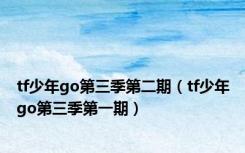 tf少年go第三季第二期（tf少年go第三季第一期）