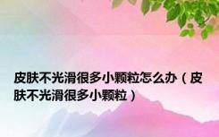 皮肤不光滑很多小颗粒怎么办（皮肤不光滑很多小颗粒）