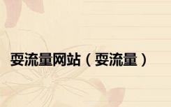 耍流量网站（耍流量）