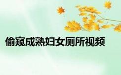 偷窥成熟妇女厕所视频