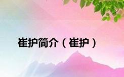 崔护简介（崔护）