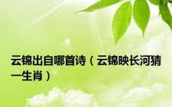 云锦出自哪首诗（云锦映长河猜一生肖）