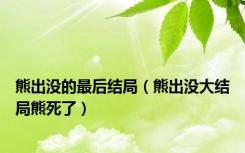 熊出没的最后结局（熊出没大结局熊死了）