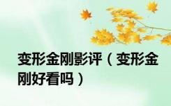 变形金刚影评（变形金刚好看吗）
